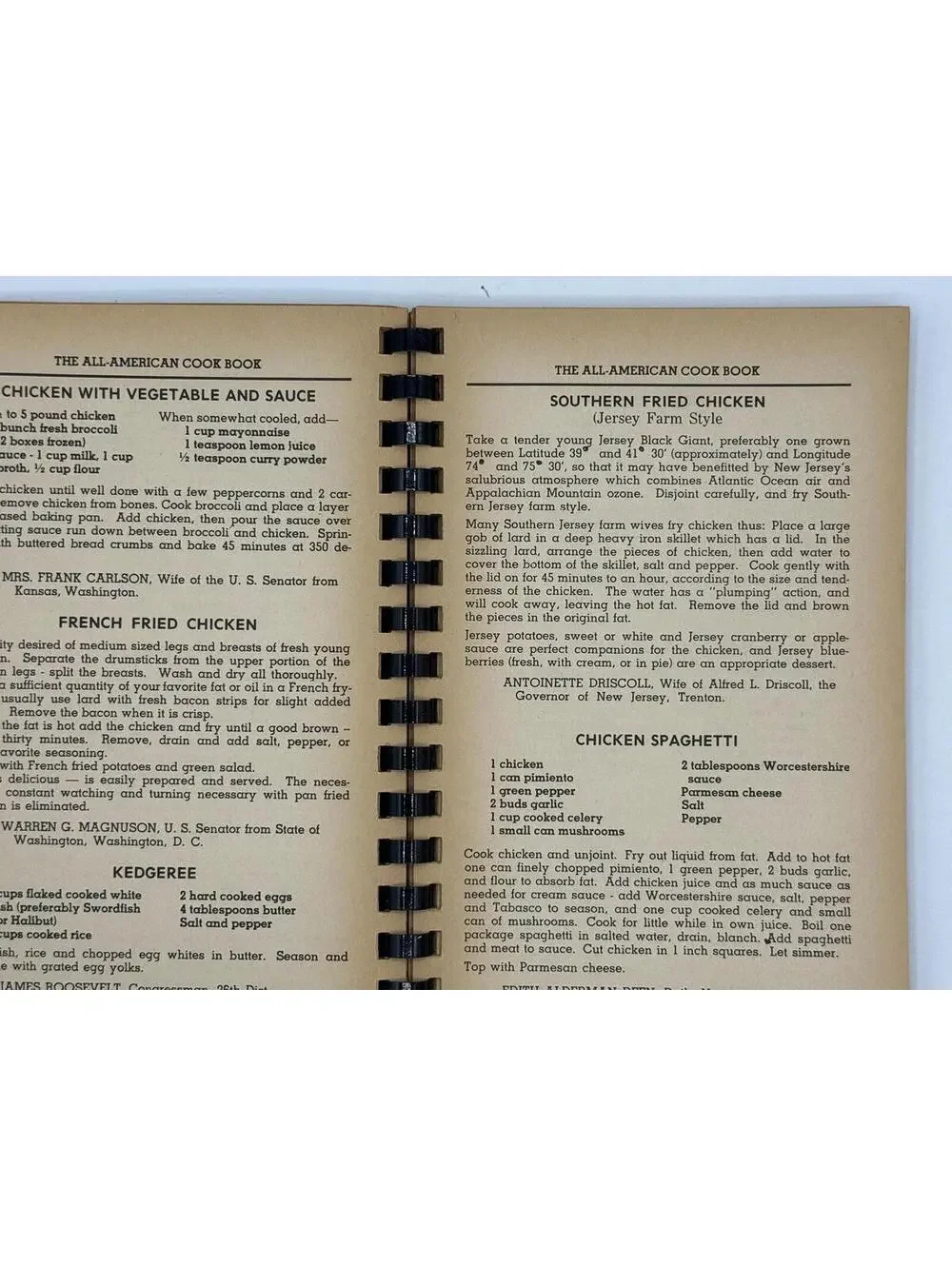 Vintage 1954 The All American Cook Book, Favorite Recipes of Famous People
